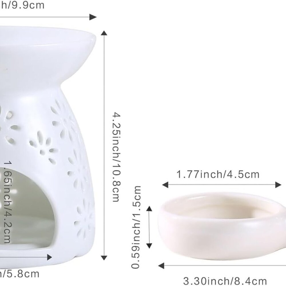 Ceramic Tea Light Candle Holder, Essential Oil Burner Wax Melt Burner, Incense A - Picture 3 of 9